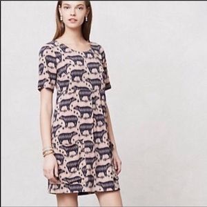 Maeve Anthropologie dress polar bear pattern 8